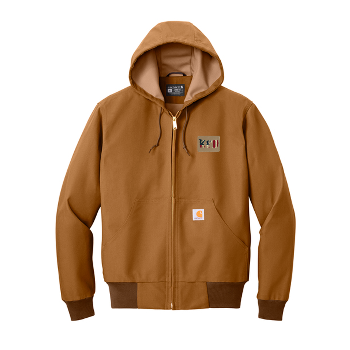 US 三軒茶屋 Customized Carhartt Duck funyy Firefighter Carhartt® Thermal-Lined Duck Jacket Full Color Patch