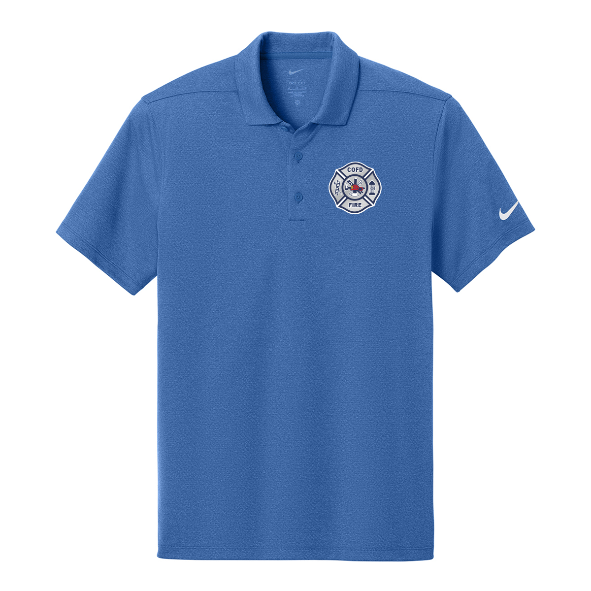 personalized nike gear Custom Nike Firefighter Polo with Silver Foil Back – Fire Department Clothing