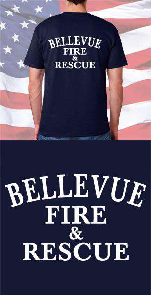Screen Print Design Bellevue Fire Department Standard Back DesignFire Department Clothing