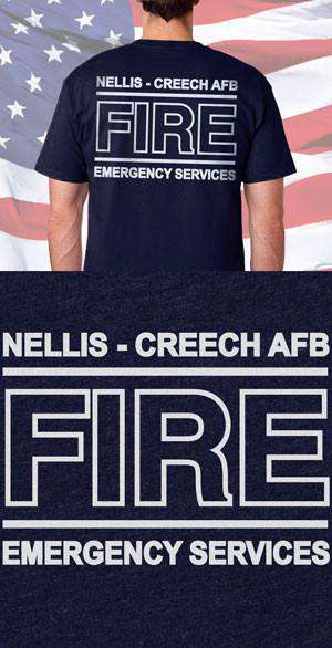 Screen Print Design Nellis Creech Fire Services Back DesignFire Department Clothing