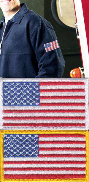 Customization Left Sleeve American Flag PatchFire Department Clothing
