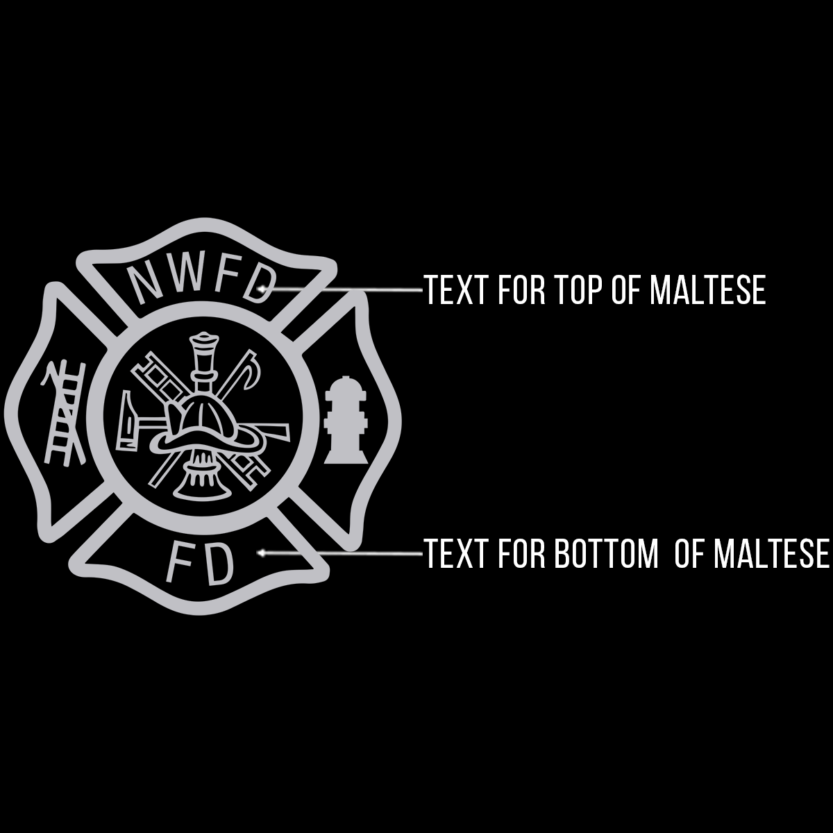 Custom Firefighter 20 Oz Pilsner Tumbler with Maltese Cross