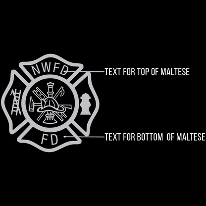 Custom Firefighter 20 Oz Pilsner Tumbler with Maltese Cross