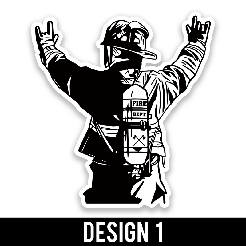 Fireman Sticker Customizable Firefighter Stickers - Custom Fire Department Accessories