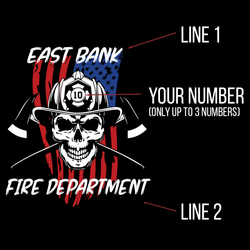Flag & Axe Design, Firefighter T-Shirt