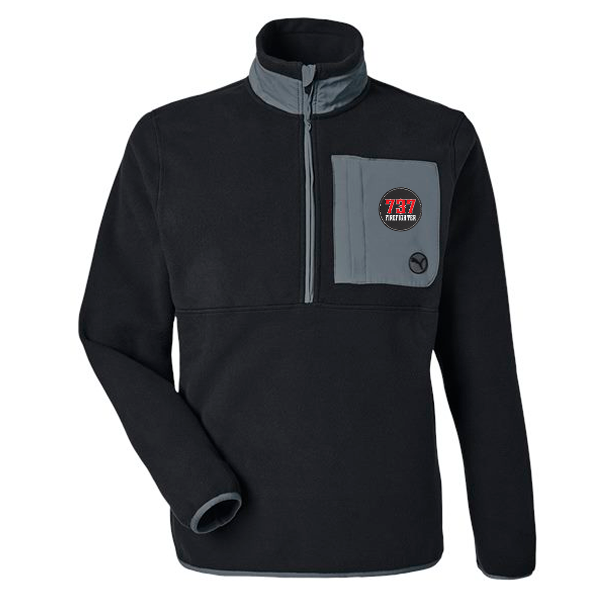 Firefighter Puma 1/4 Zip Fleece Jacket Full Color Patch