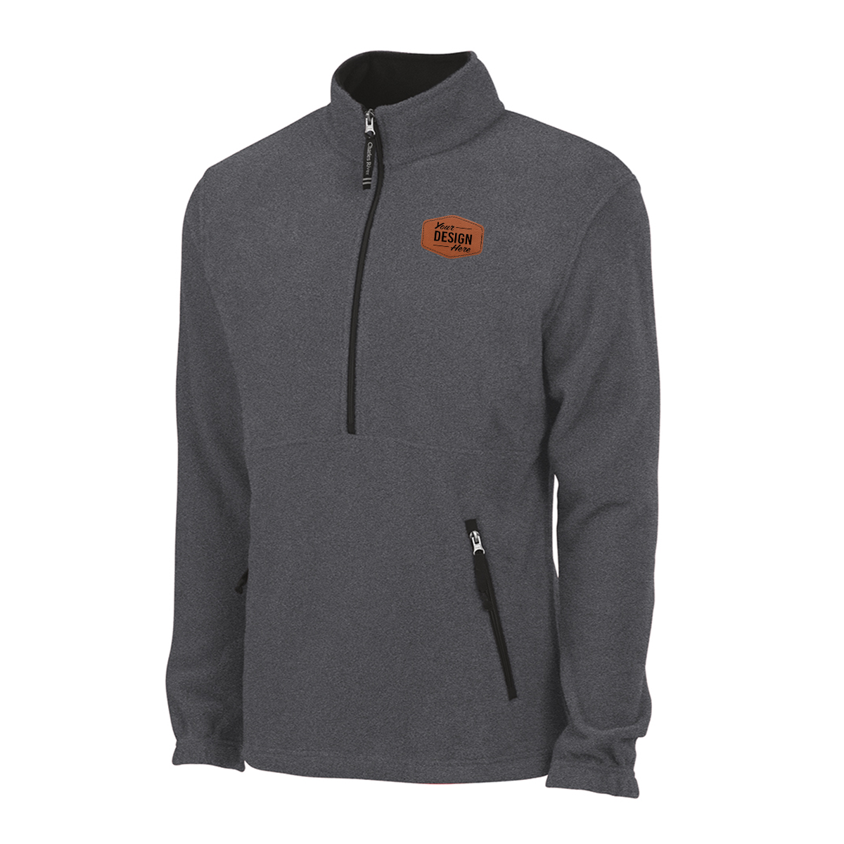 Men's 1/2 Zip Fleece Full Color Patch