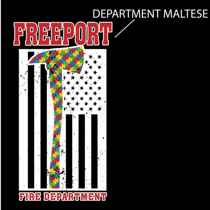 Autism Awareness Axe Flag Design, Firefighter Hoodie