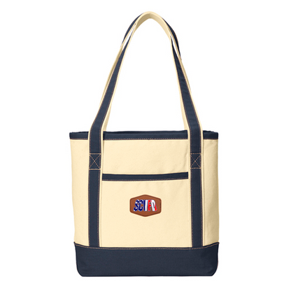 Firefighter Medium Cotton Canvas Tote Full Color Patch