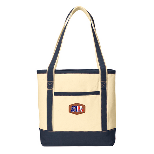 Firefighter Medium Cotton Canvas Tote Full Color Patch