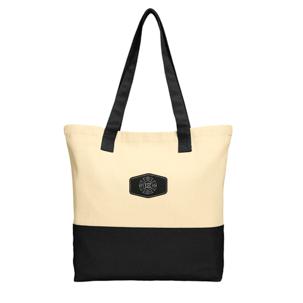 Firefighter Colorblock Cotton Tote Full Color Patch