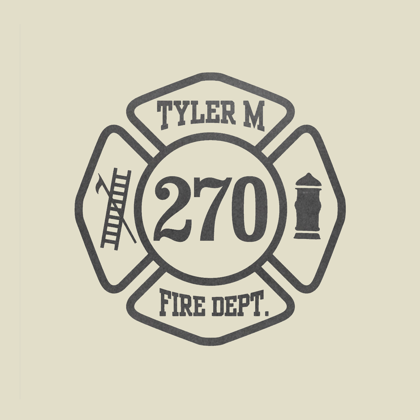 Black Reflective Maltese Cross Block Design, Firefighter Hoodie