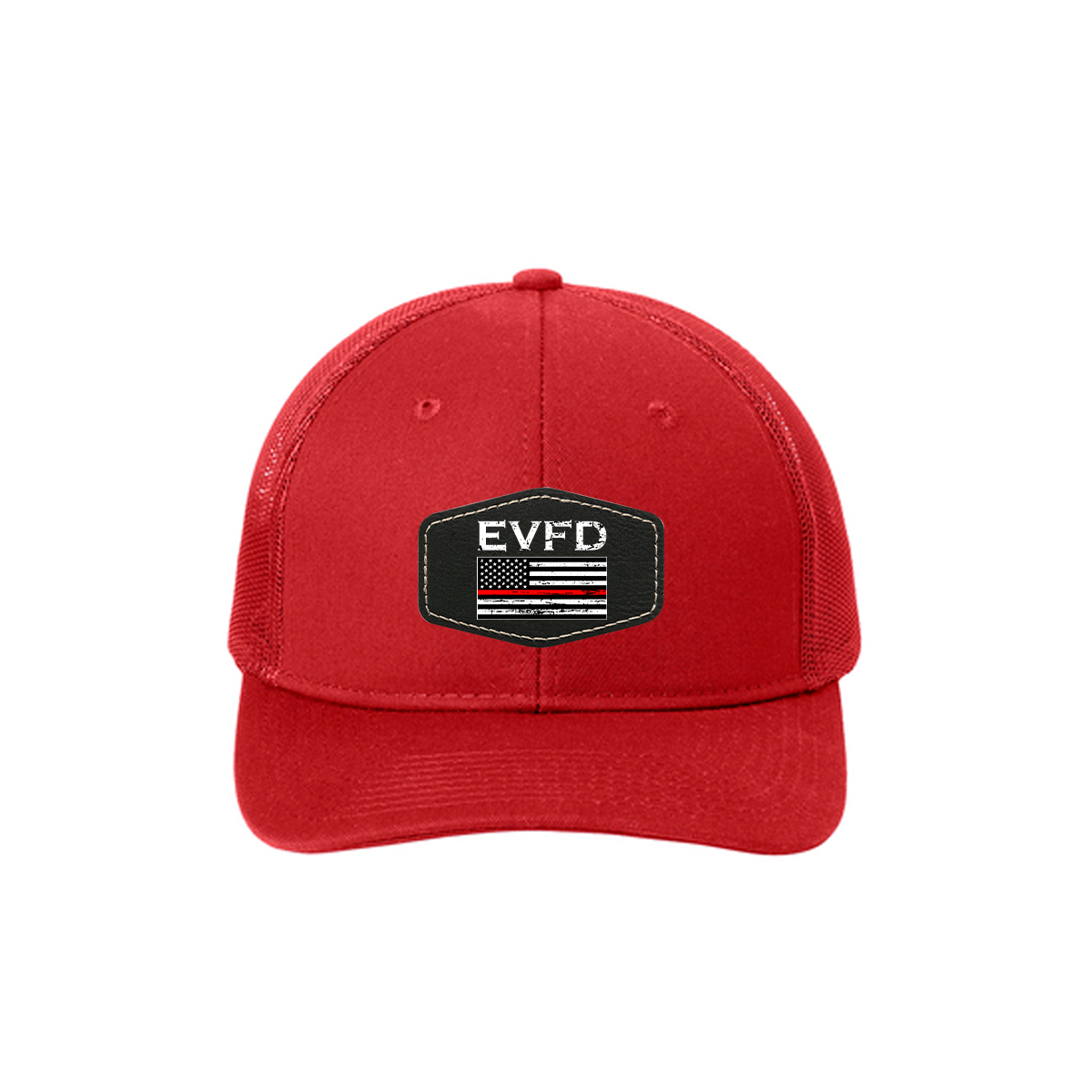 Custom Firefighter Snapback Trucker Cap Full Color Patch