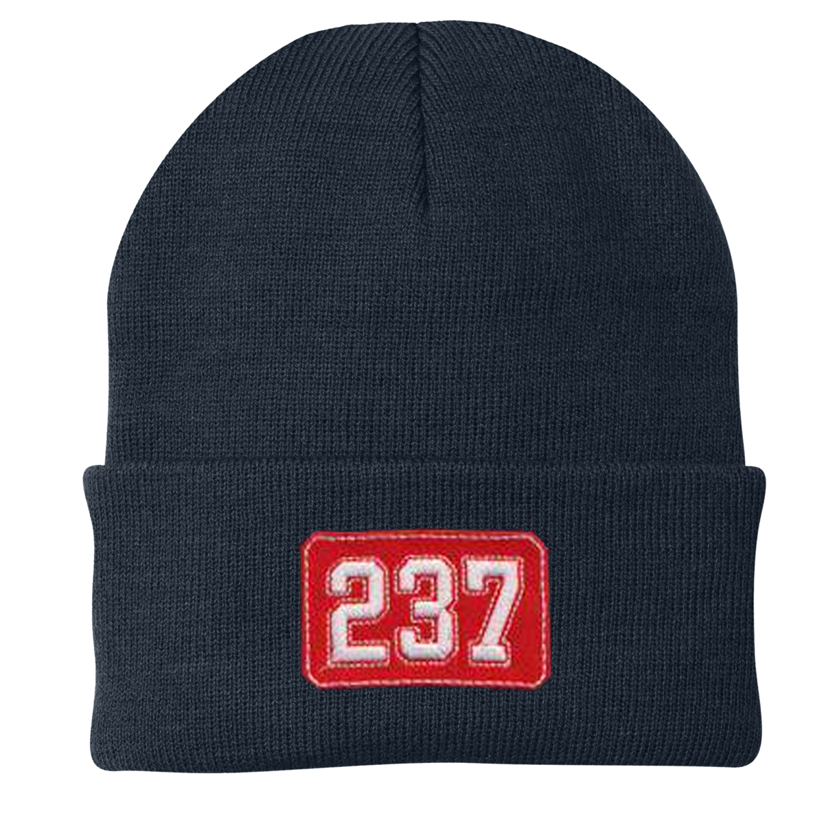 Custom Fire Department Cuffed Beanie, Navy Overstock Sale, 11 Embroidery Styles
