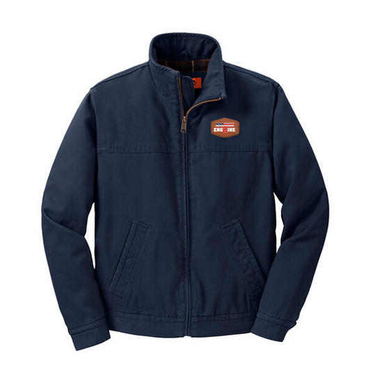 Firefighter CornerStone® Washed Duck Cloth Flannel-Lined Work Jacket Full Color Patch
