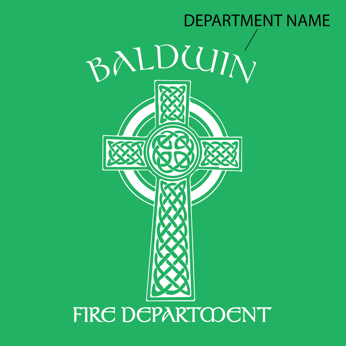 Celtic Cross Design, Firefighter Long Sleeve T-Shirt