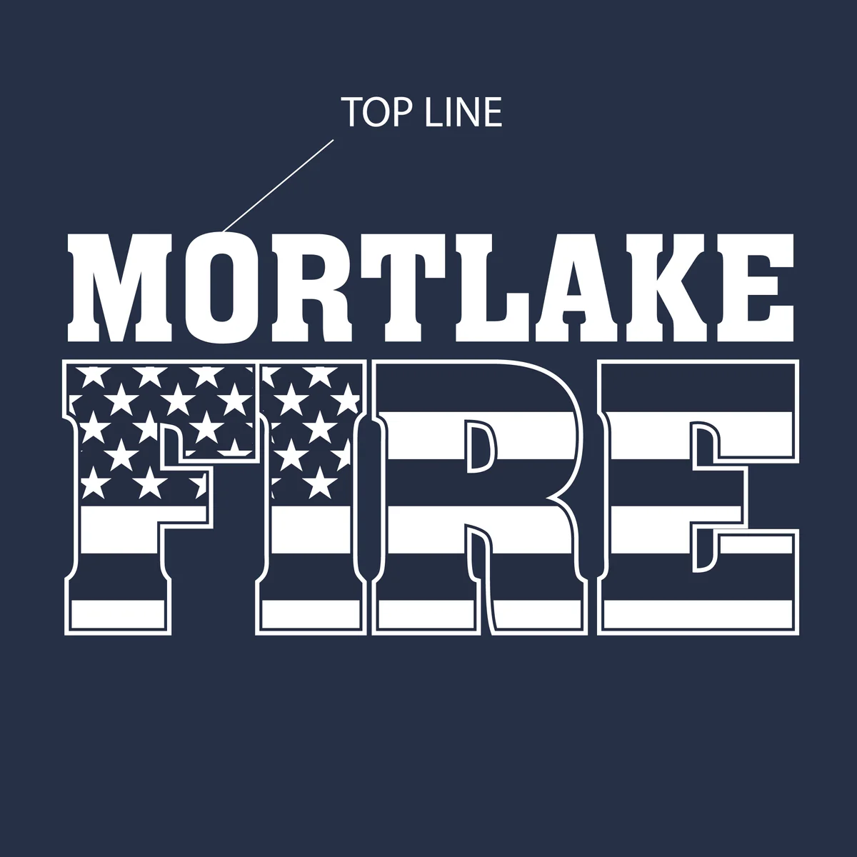 Block Out Flag Design, Firefighter Crewneck