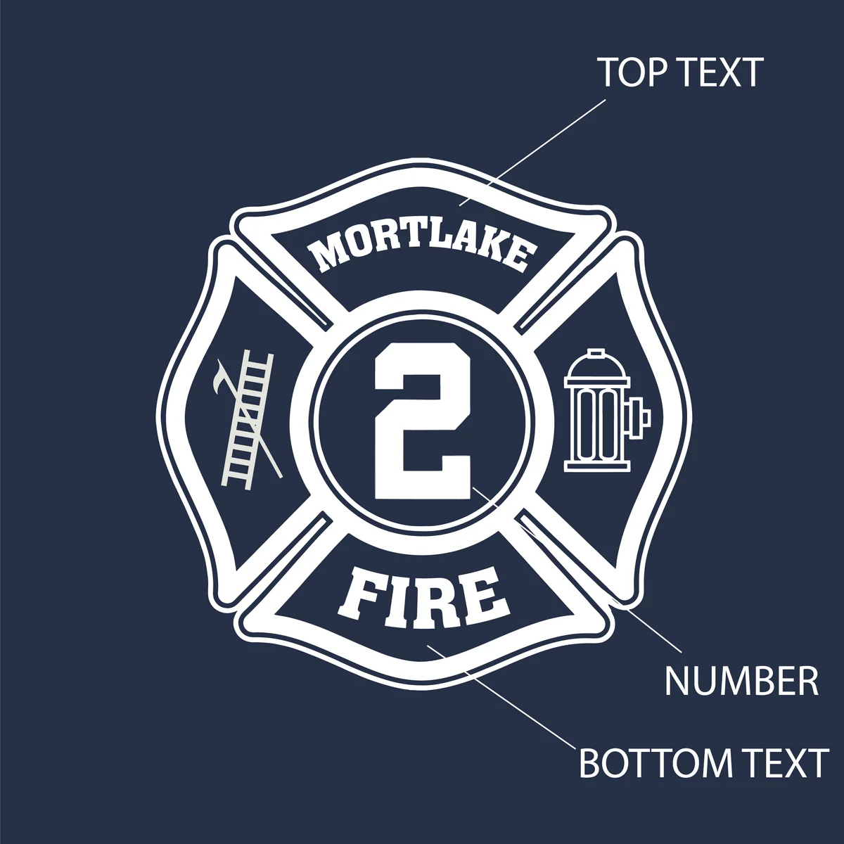 Block Out Flag Design, Firefighter Crewneck