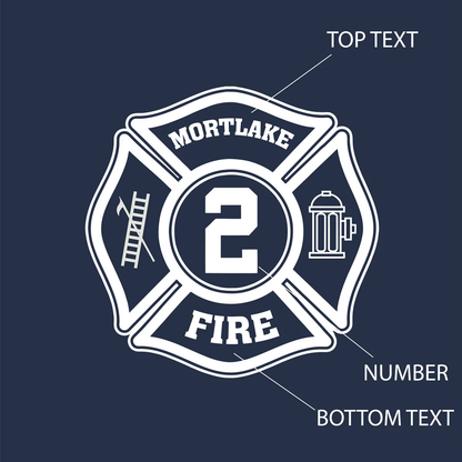 Block Out Flag Design, Firefighter Crewneck