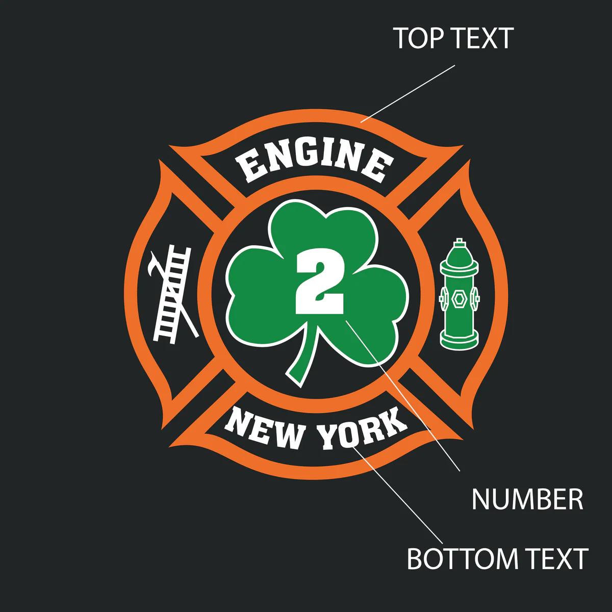 Irish Flag with Slogan Design, Firefighter Crewneck