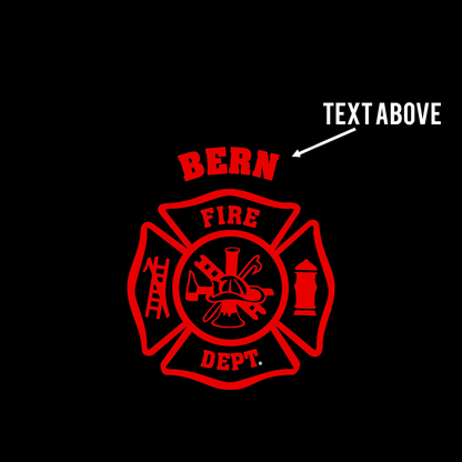 Maltese Cross Design, Firefighter Crewneck