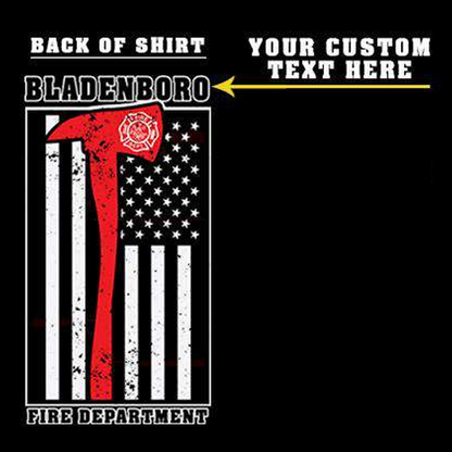 Red Striped Axe Flag Design, Thin Red Line Firefighter Hoodie