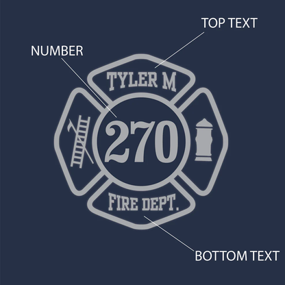 Reflective Maltese Cross Block Design, Firefighter Hoodie