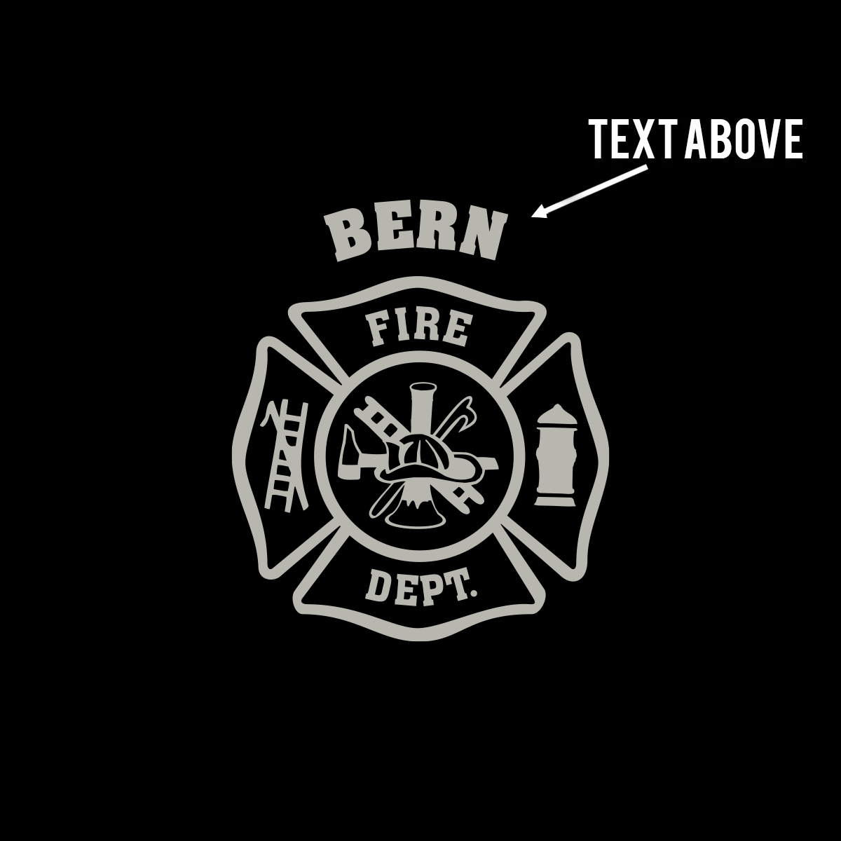 Reflective Maltese Cross Design, Firefighter Hoodie