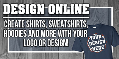 Design Online: Create shirts, sweatshirts hoodies and more with your logo or design