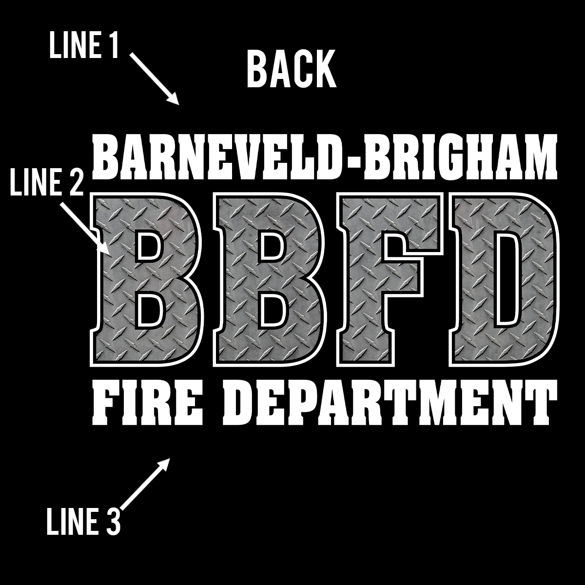 Diamond Plate Maltese Letter Design Crewneck