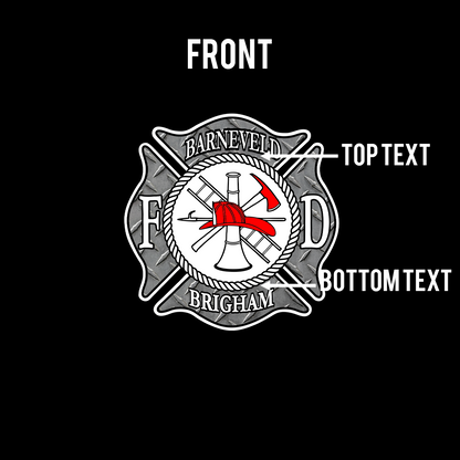 Diamond Plate Maltese Letter Design T-Shirt