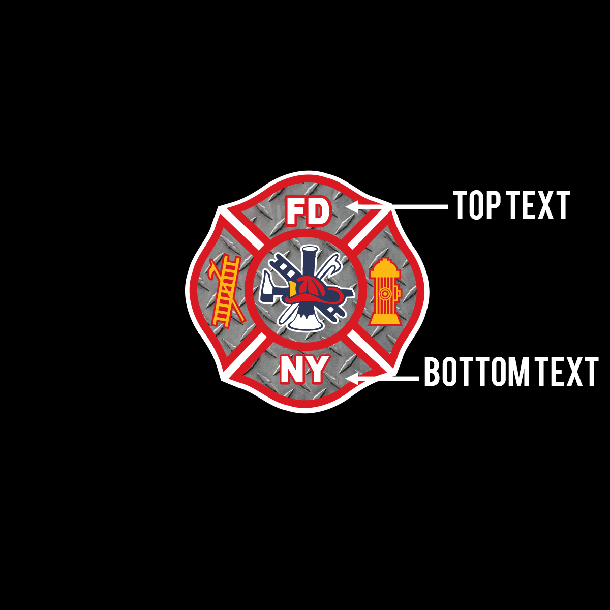 Full Diamond Plate Design Crewneck