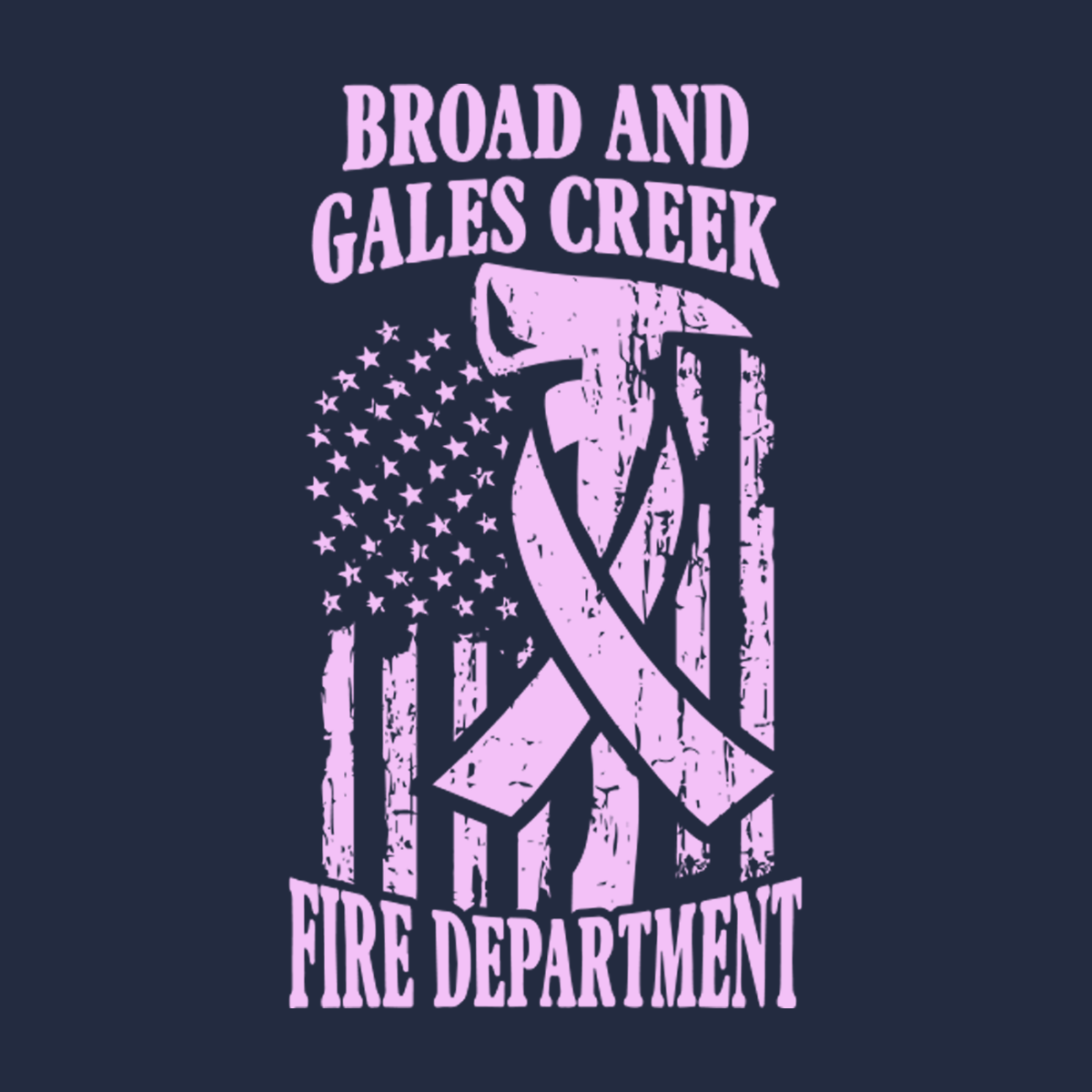 Distressed Axe Ribbon Design  T-Shirt