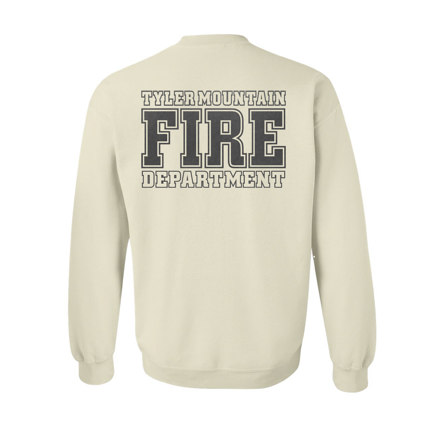 Black Reflective Maltese Cross Block Design, Firefighter Crewneck
