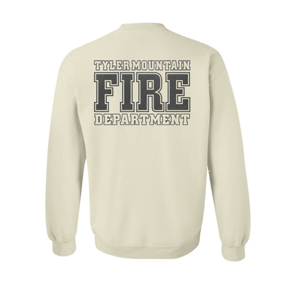 Black Reflective Maltese Cross Block Design, Firefighter Crewneck