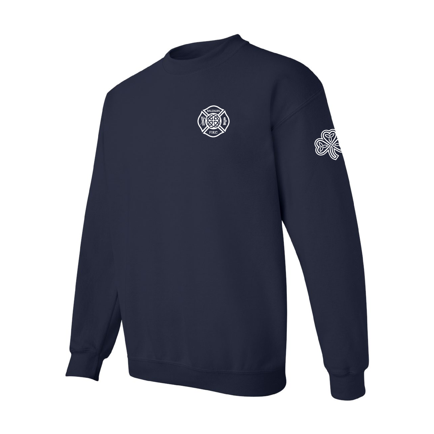 Celtic Cross Design, Firefighter Crewneck