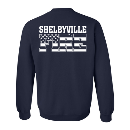 Block Out Flag Design, Firefighter Crewneck