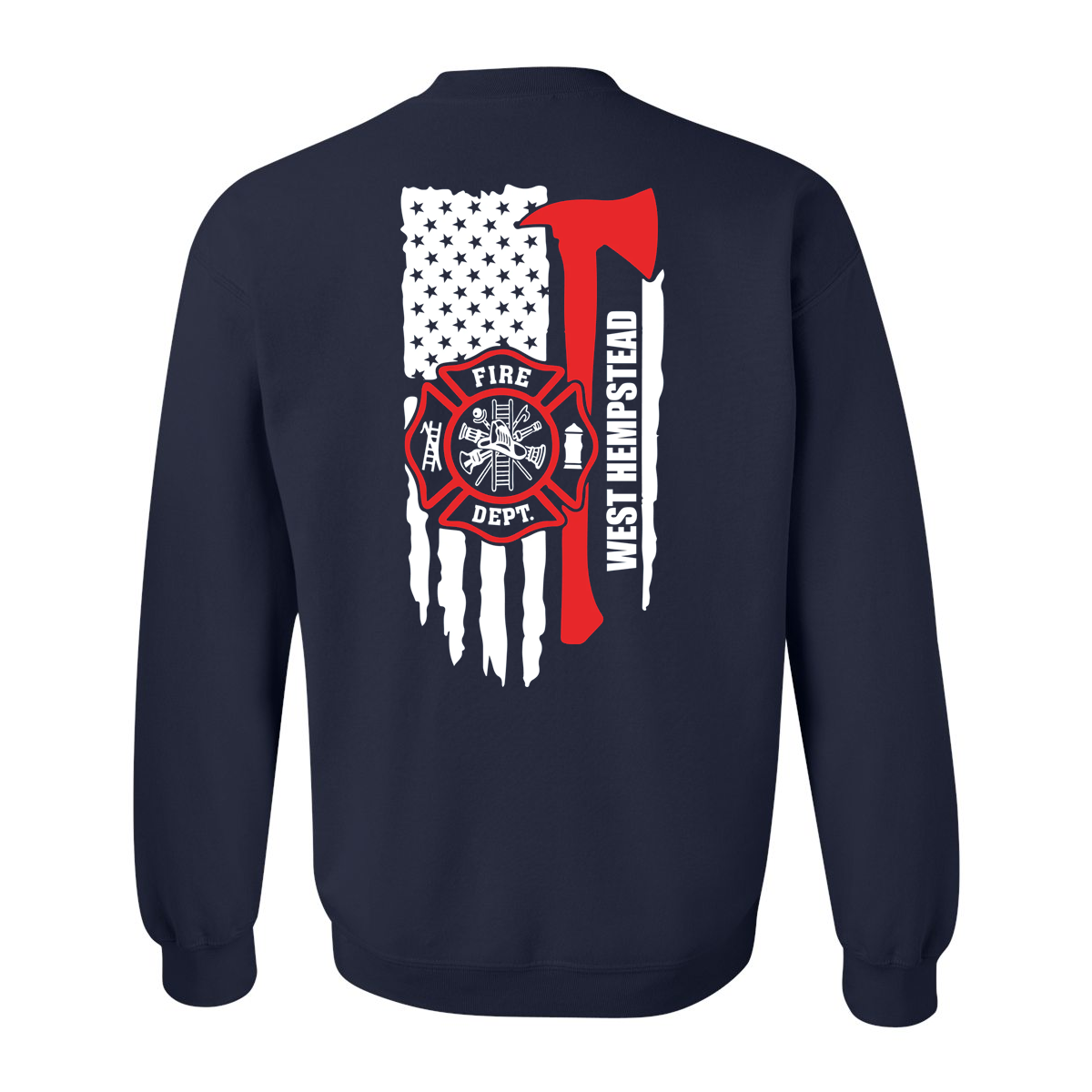 Flag Maltese Axe, Firefighter Crewneck