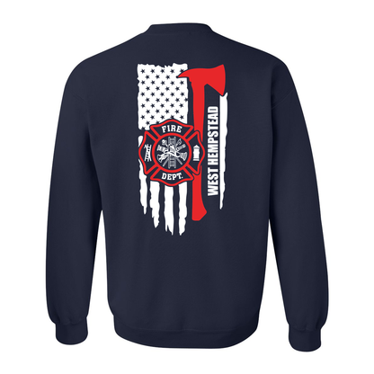 Flag Maltese Axe, Firefighter Crewneck