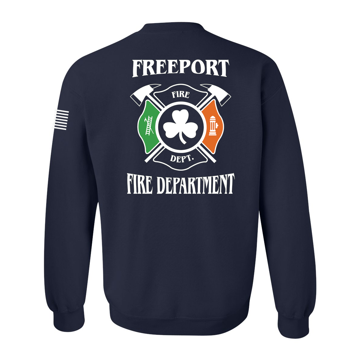 Irish Flag Maltese Design, Firefighter Crewneck