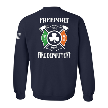 Irish Flag Maltese Design, Firefighter Crewneck