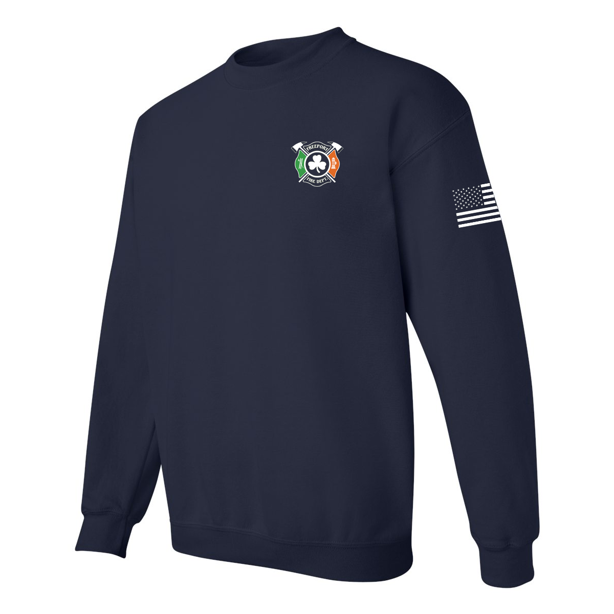Irish Flag Maltese Design, Firefighter Crewneck