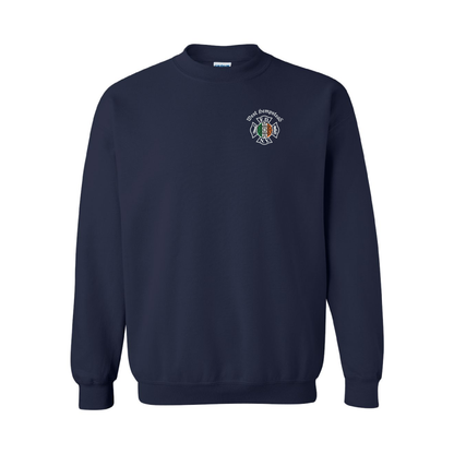 Distress American-Irish Flag Design, Firefighter Crewneck