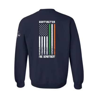 Irish/American Flag Clover Design, Firefighter Crewneck