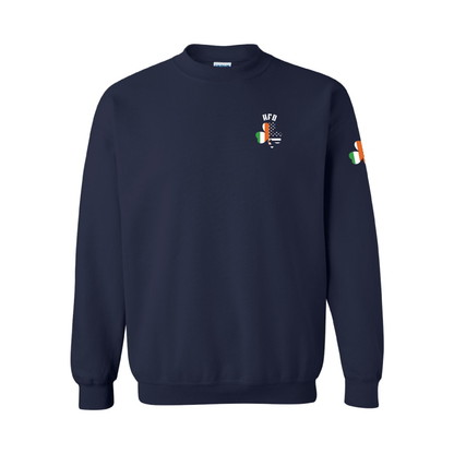Irish/American Flag Clover Design, Firefighter Crewneck