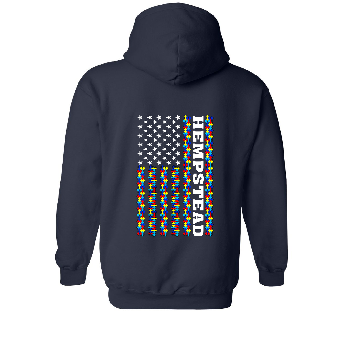 Autism Awareness Puzzle Flag Design, Firefighter Hoodie