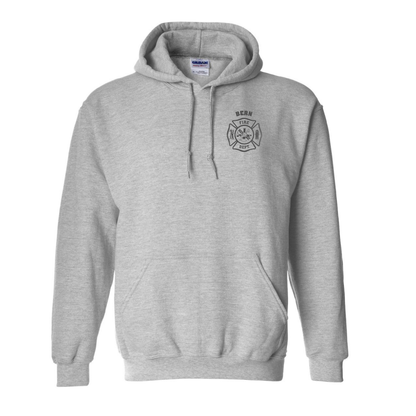 Black Reflective Maltese Cross Design, Firefighter Hoodie