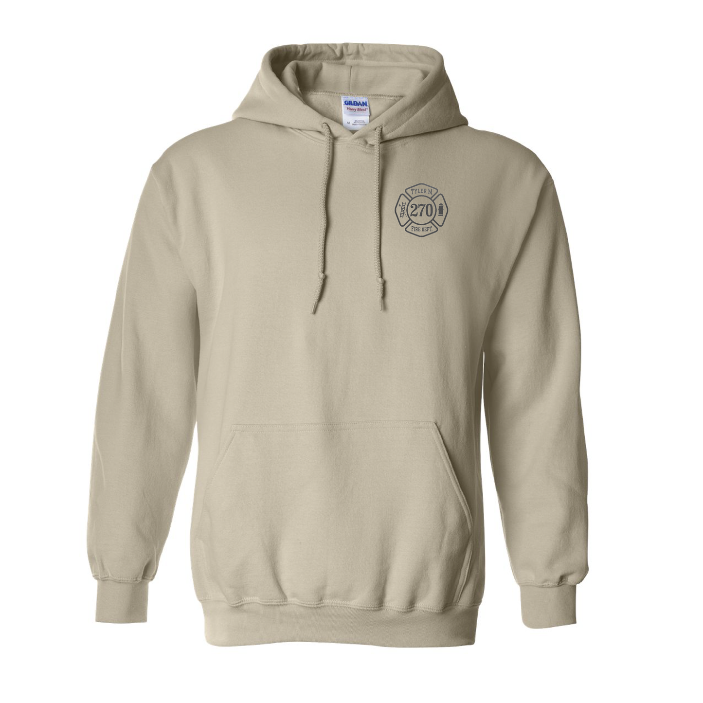 Black Reflective Maltese Cross Block Design, Firefighter Hoodie