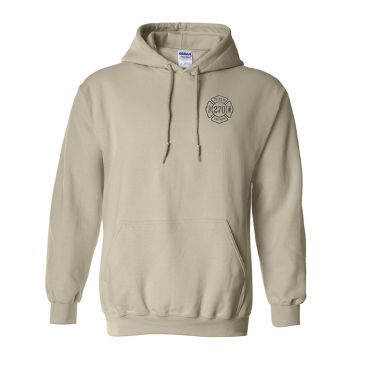 Black Reflective Maltese Cross Block Design, Firefighter Hoodie