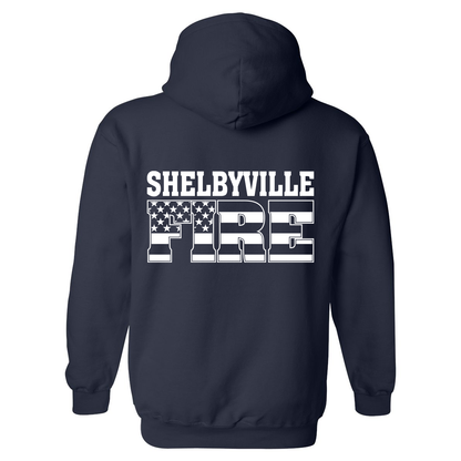 Block Out Flag Design, Firefighter Hoodie
